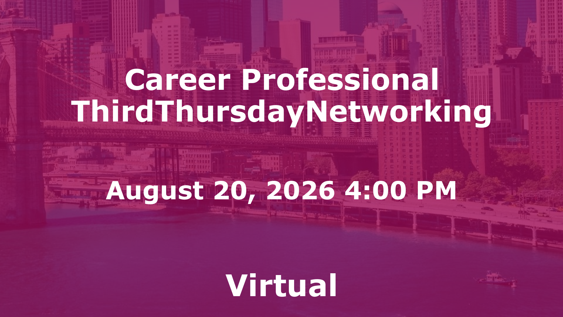 Career Professional ThirdThursdayNetworking event image